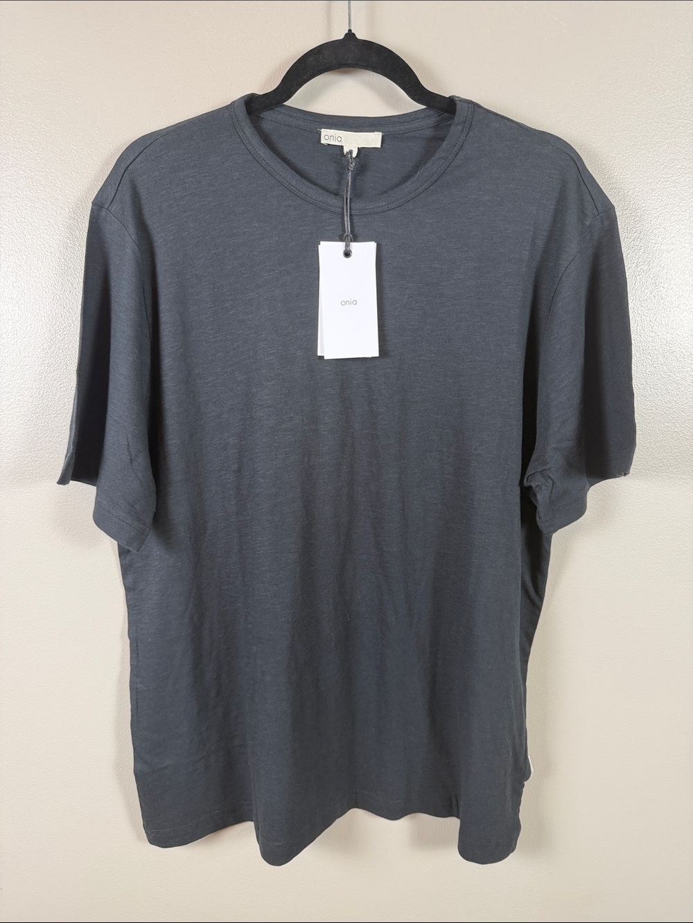 Onia Cotton Men's Crewneck T-Shirt — black